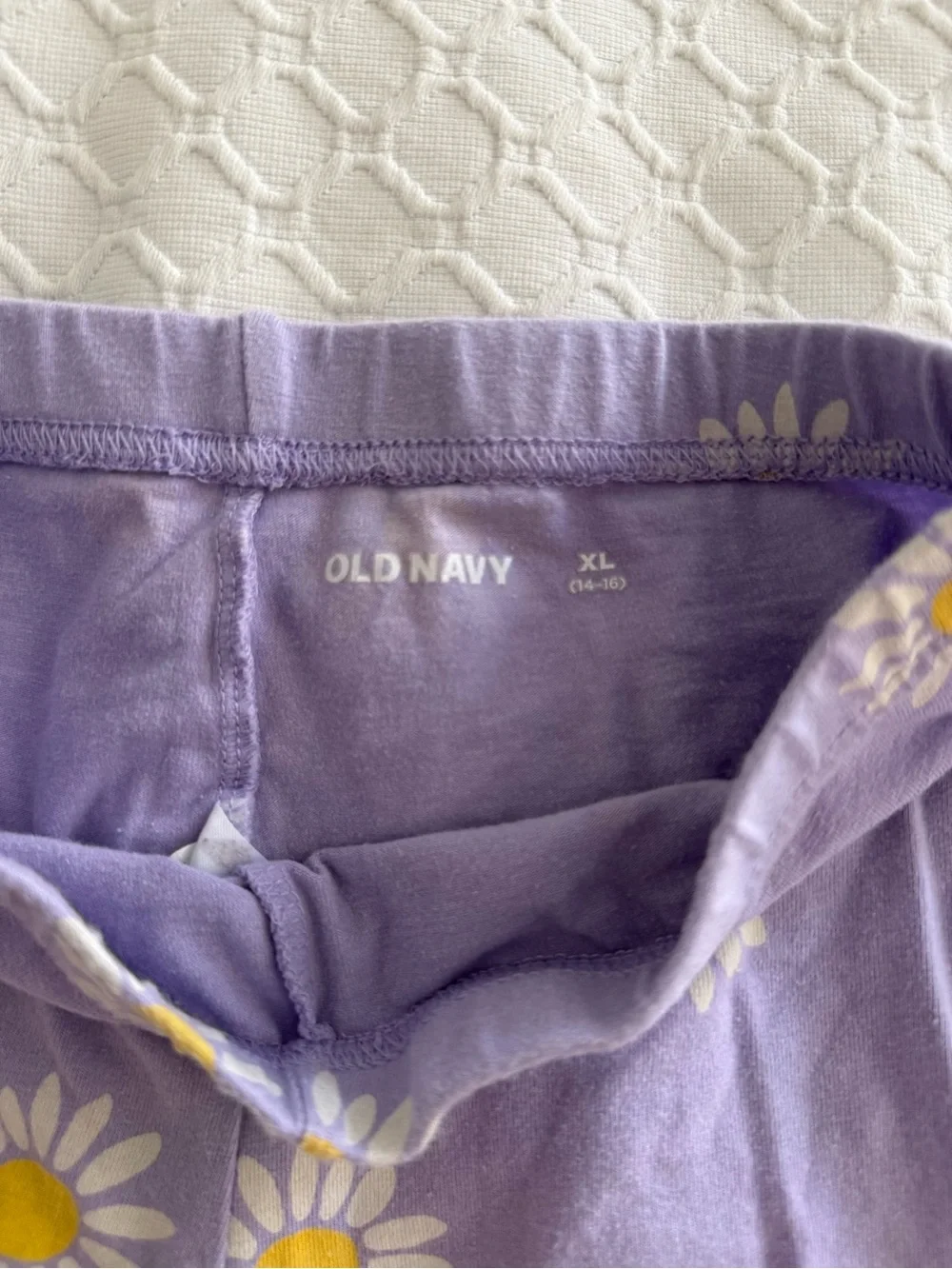 Old Navy Lavender Daisy Print Bike Shorts